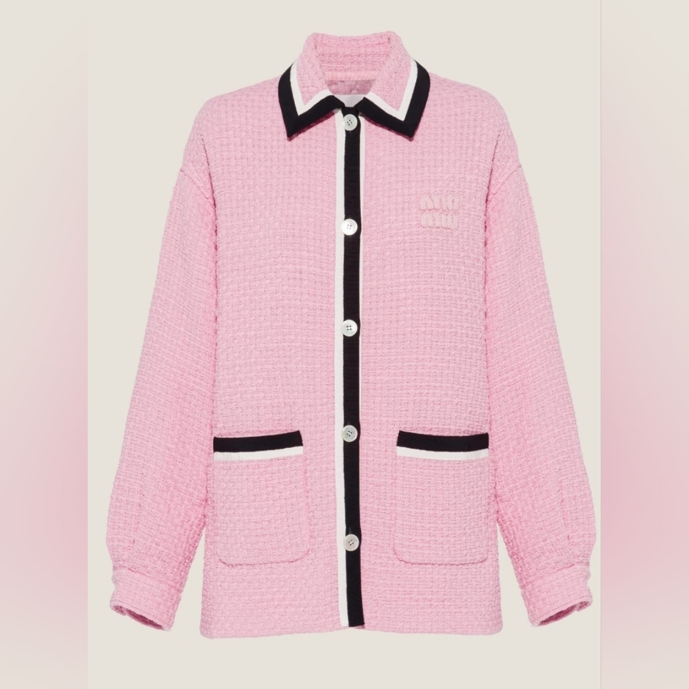 Tweed blouson jacket